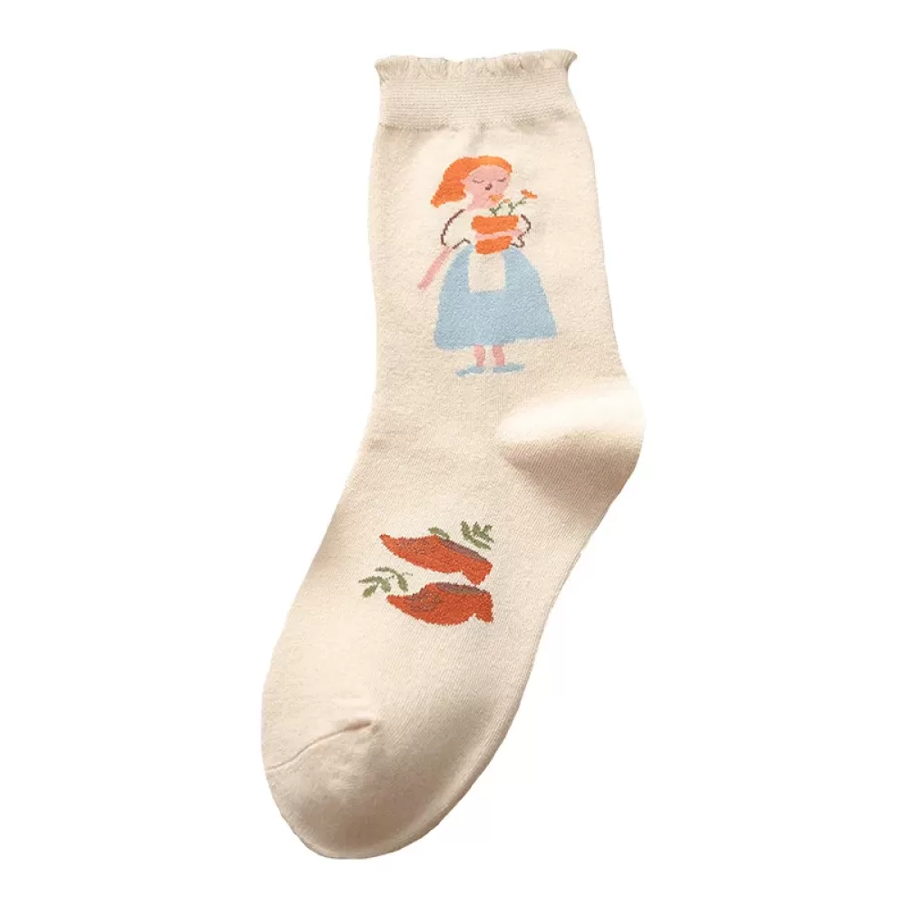 Lolita Sweet Kawaii Cartoon Print Long Socks – Japanese Harajuku Style - Kawaii cozy design 4