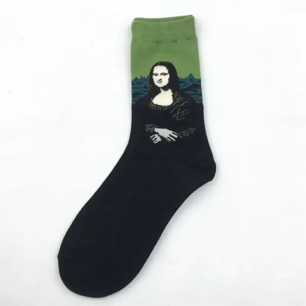 Mona Lisas Secret: Black Art Socks