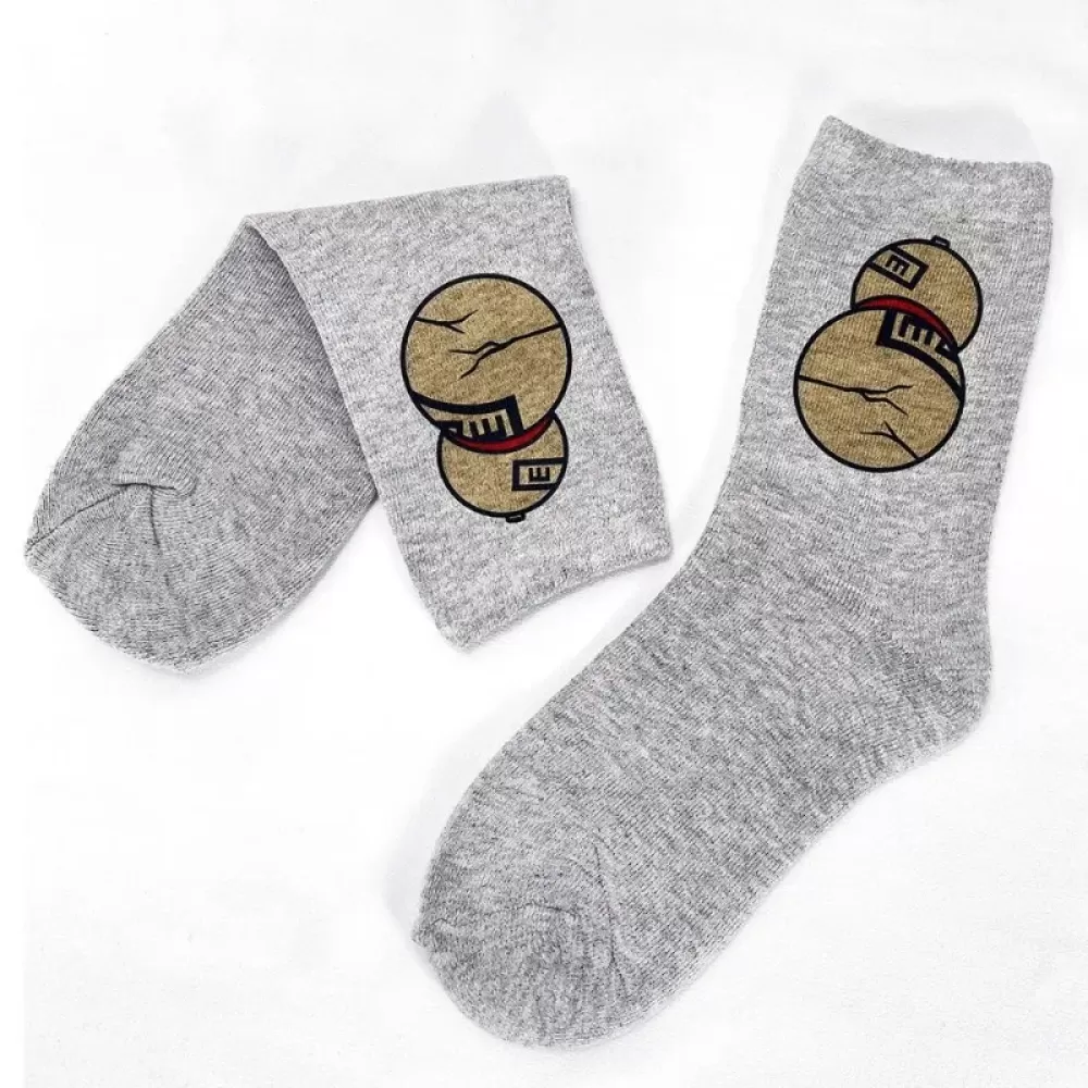 Sharingan Saga: Uchiha-Inspired Comfort Terry Socks - Naruto design 1