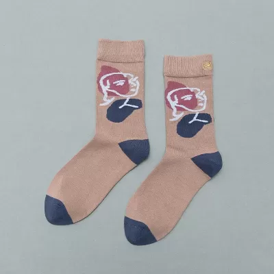 Whimsical Whiskers Korean Cute Cat Pink Socks